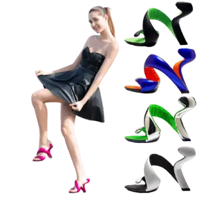 Airy S- Shaped Soleless High Heels Peep Toe Sandals