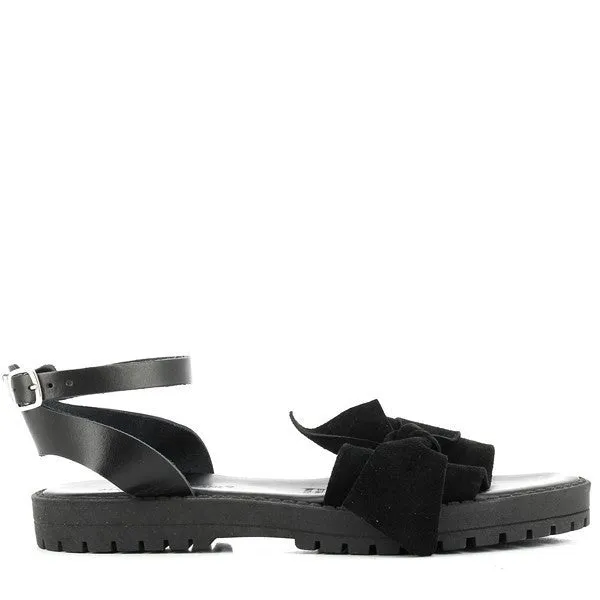 Antichi Romani 896 Nero Black Slingback Sandals