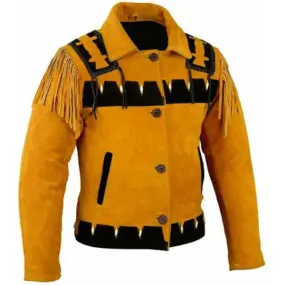 Authentic Western Leather Indian Carnival Jacket – Boho Chic Style