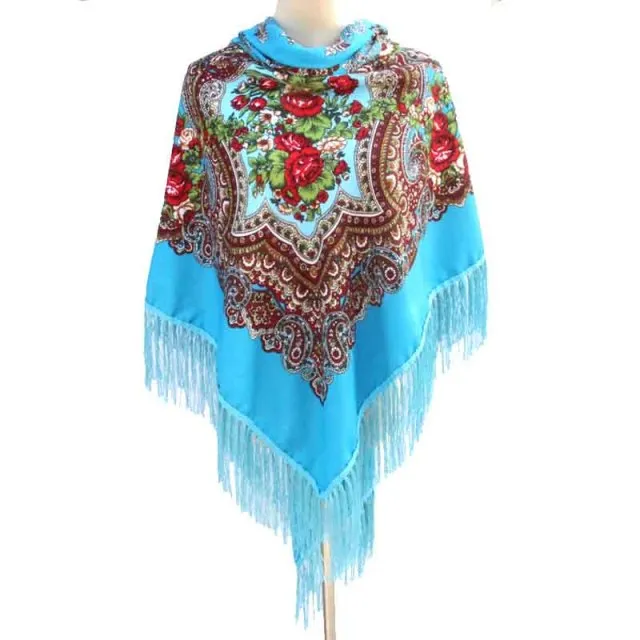 Babushka Shawl Large Fringed Scarves 160*160cm