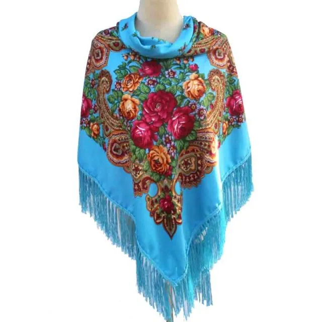Babushka Shawl Large Fringed Scarves 160*160cm