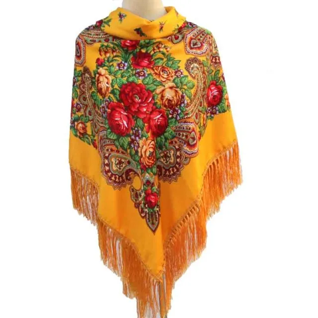 Babushka Shawl Large Fringed Scarves 160*160cm