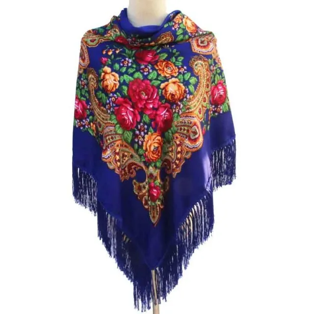Babushka Shawl Large Fringed Scarves 160*160cm