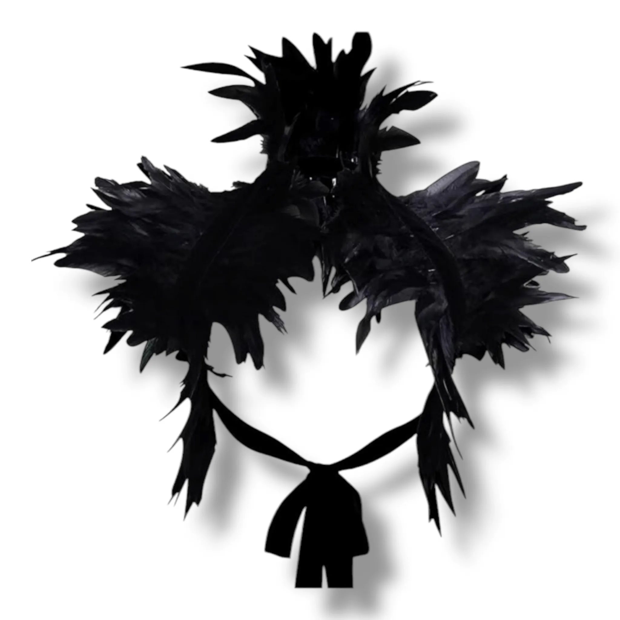 Black Feather Shoulder Wrap