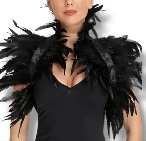 Black Feather Shoulder Wrap