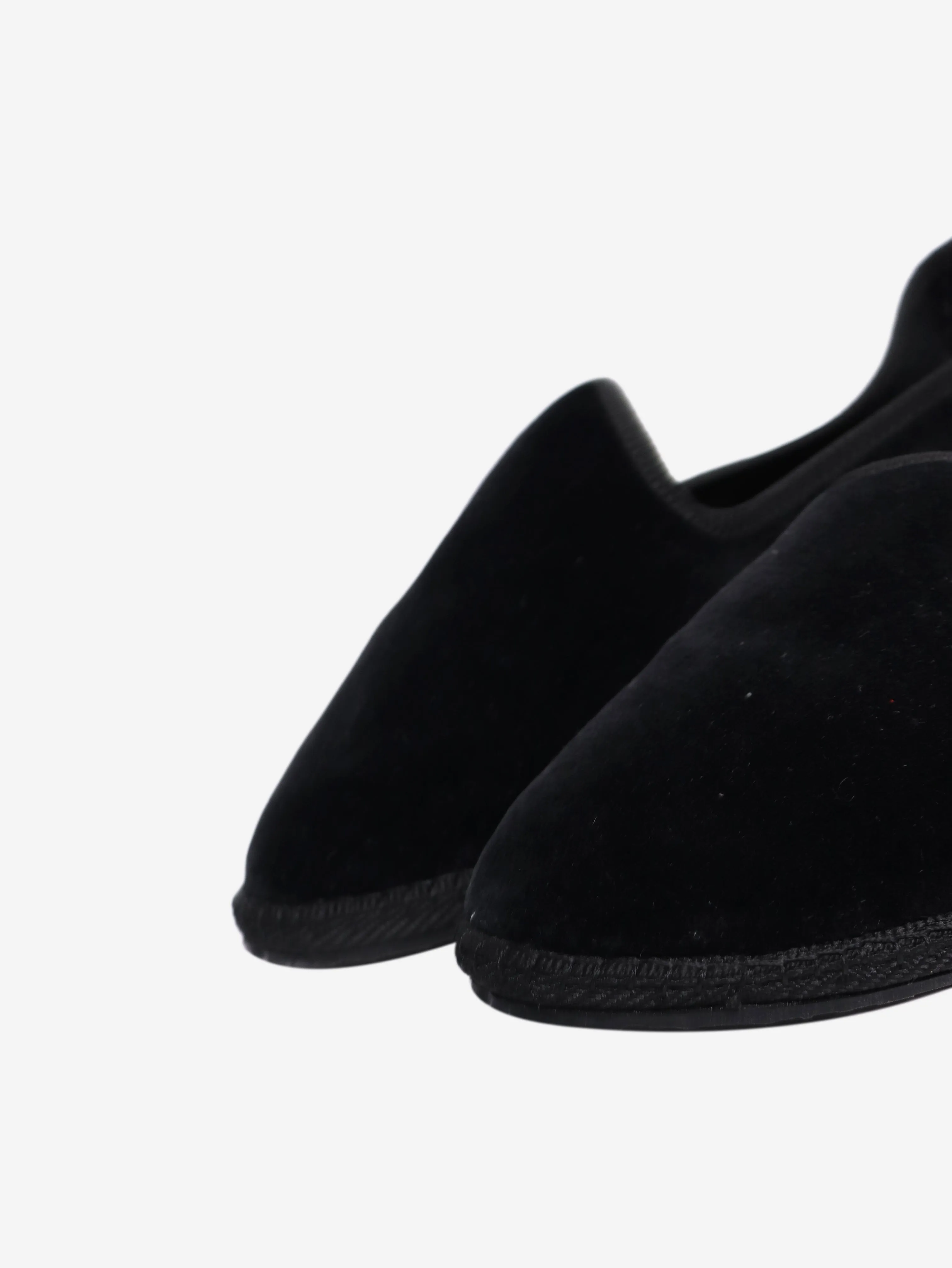 Black velvet slip-on shoes - size EU 37