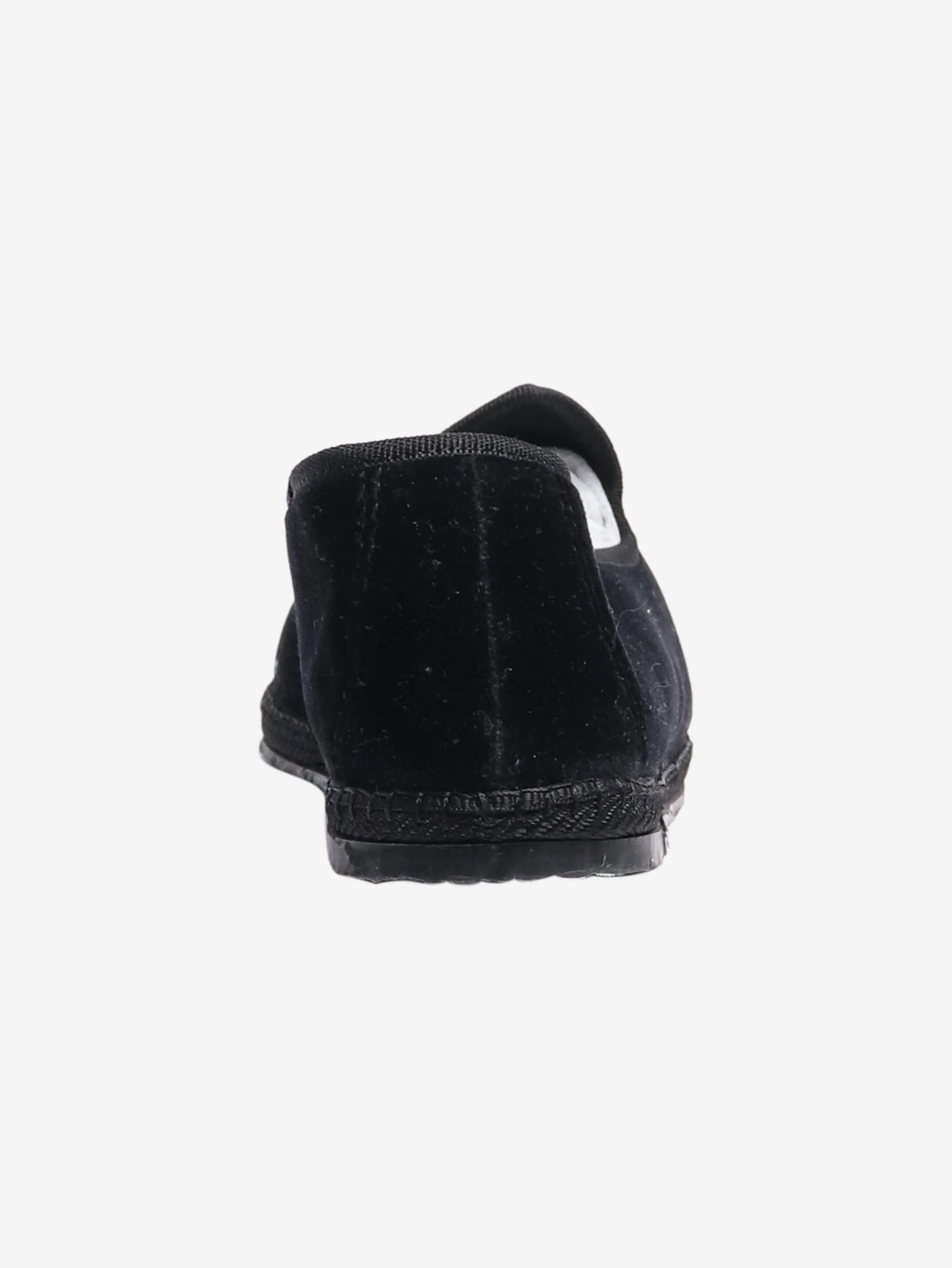 Black velvet slip-on shoes - size EU 37