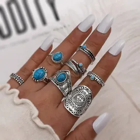 Boho 8-Piece Ring Set