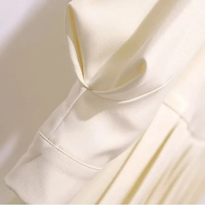 Boho Embroidery Fringed Vest Pleated Lapel Shirt Dress