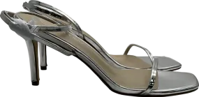 boohoo Metallic Wide Fit Barely There Low Stiletto Heels UK 6 EU 39 👠