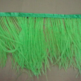 Bright Green Ostrich Feather Trim 2 PLY