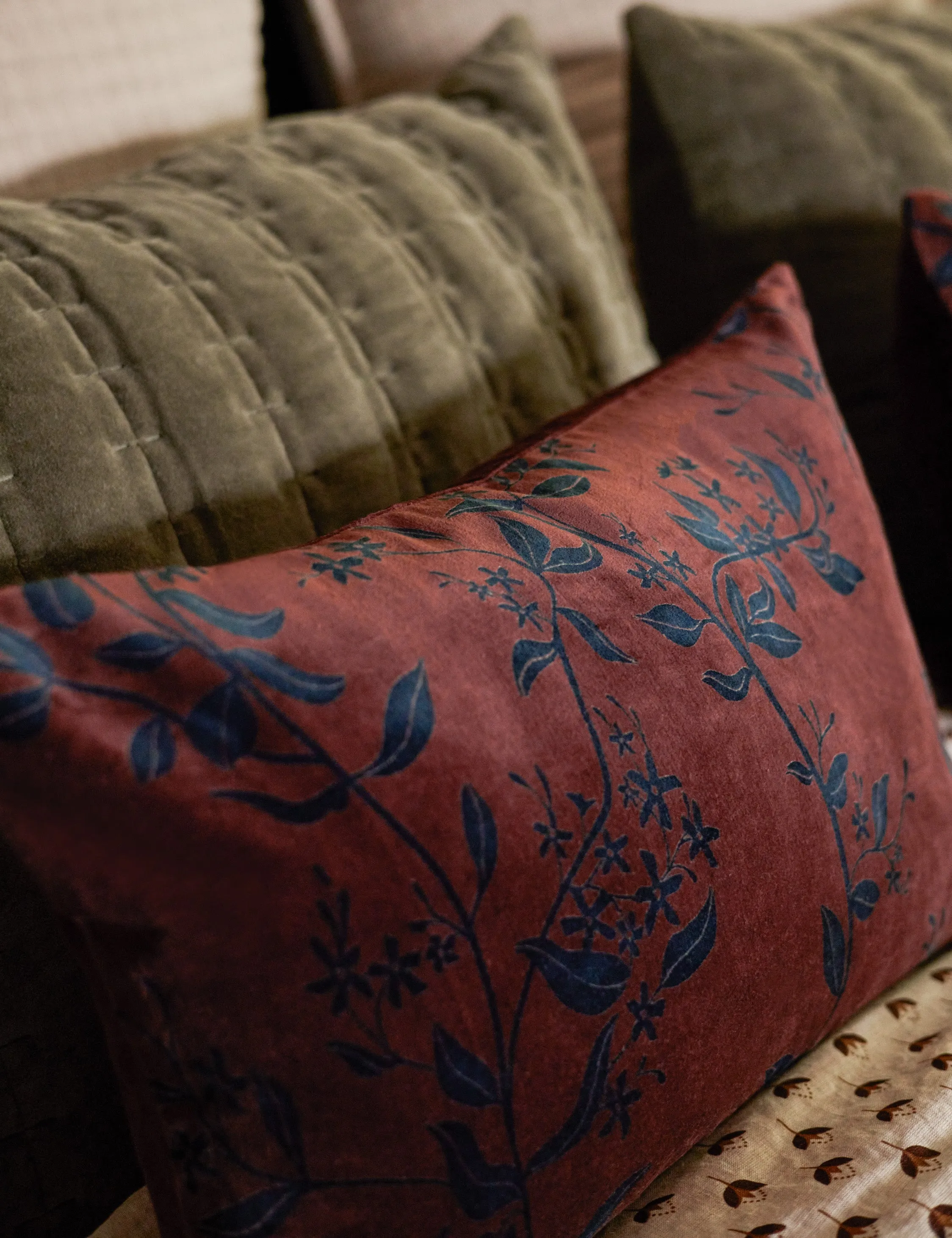 Carmine Velvet Pillow