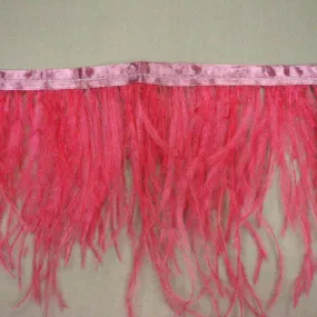 Carnation Pink Ostrich Feather Trim 2 PLY