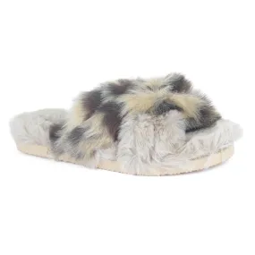 Chipmunk Faux Fur Indoor Taupe Flats