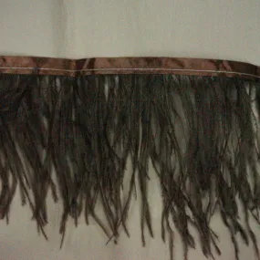 Chocolate Brown Ostrich Feather Trim 2 PLY