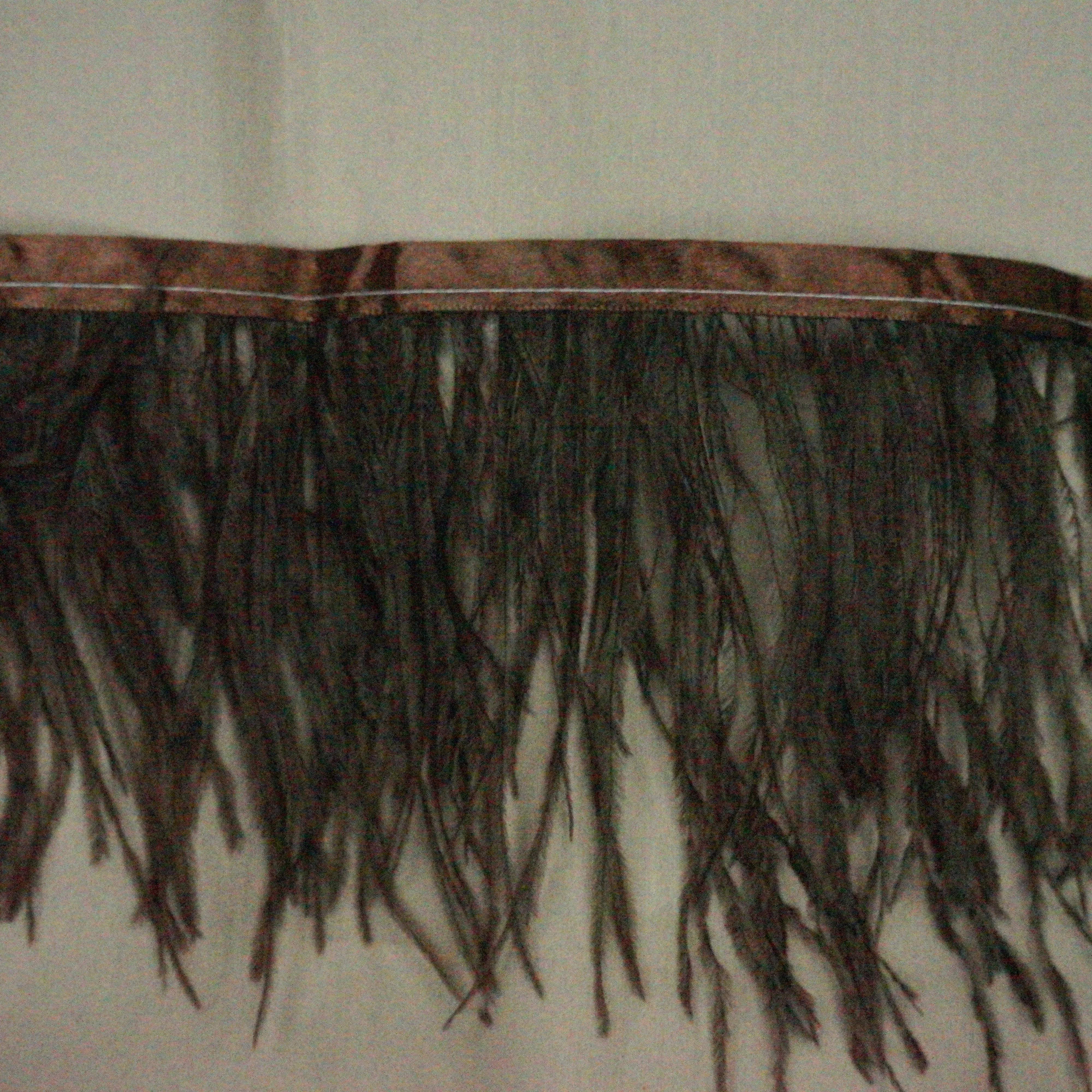 Chocolate Brown Ostrich Feather Trim 2 PLY