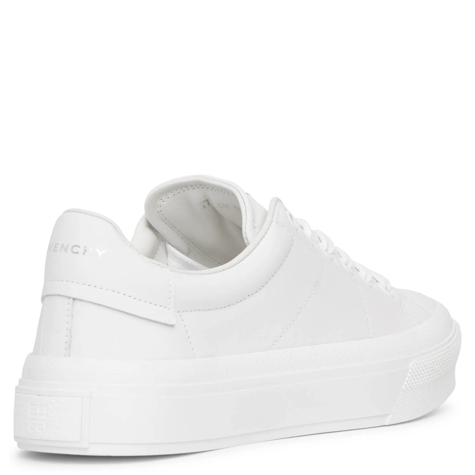 City court white leather sneakers