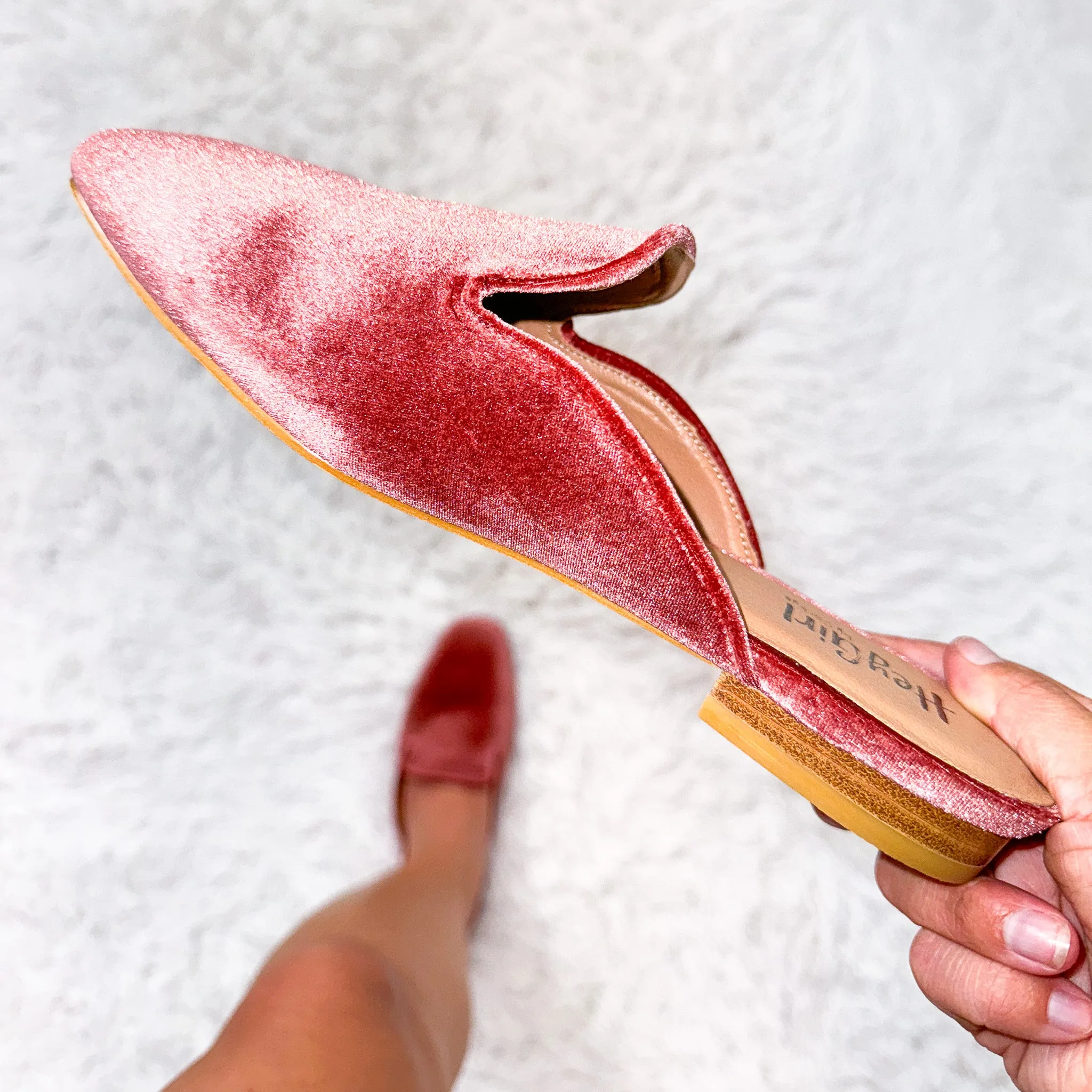 Corky's Spotlight Blush Velvet Slip on Shoes *Final Sale*