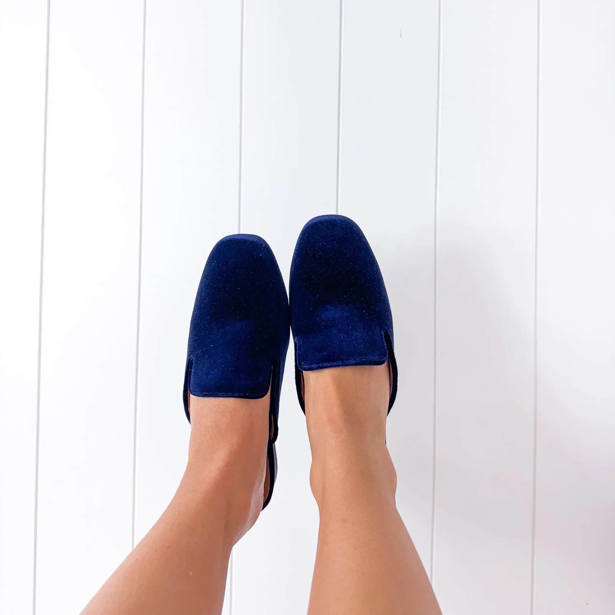 Corky's Spotlight Navy Velvet Slip on Shoes *Final Sale*