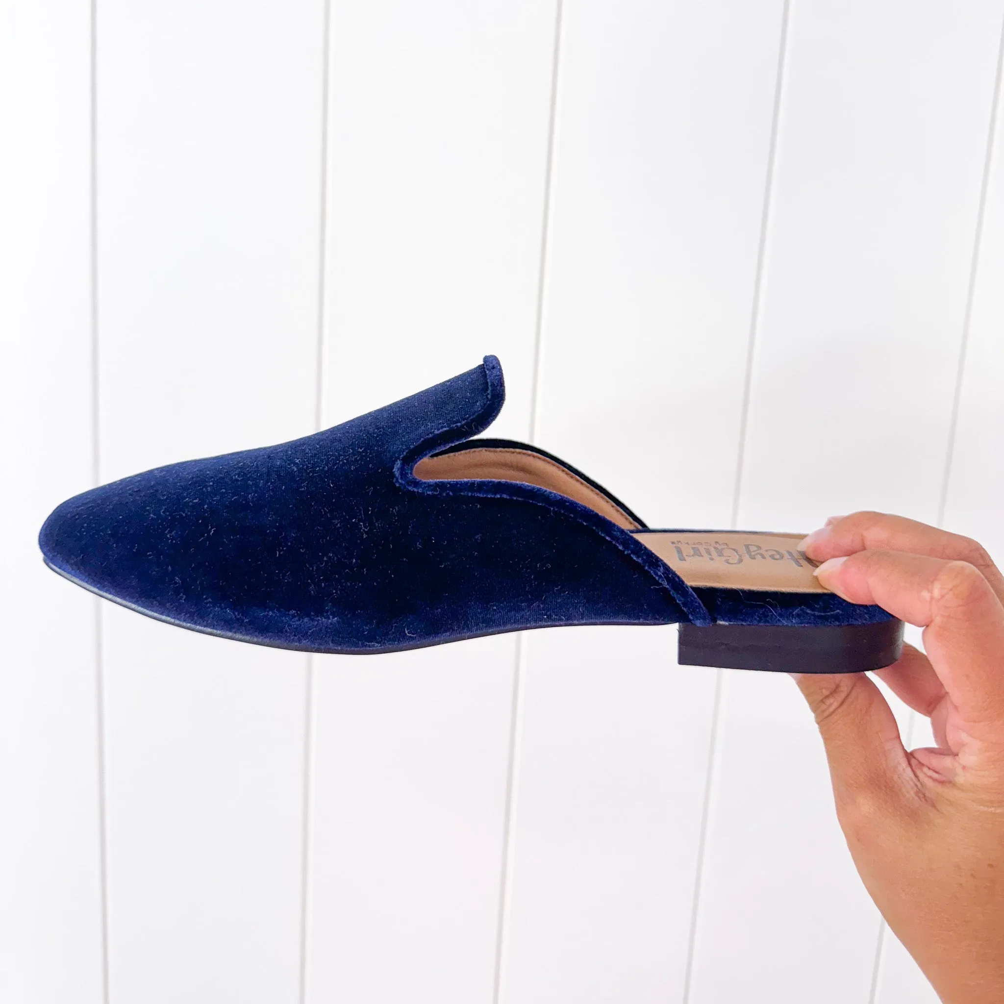 Corky's Spotlight Navy Velvet Slip on Shoes *Final Sale*