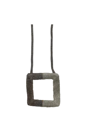 Dark and light grey mesh necklace | RHEA