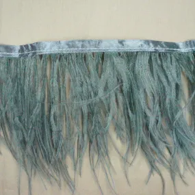 Dusty Teal Ostrich Feather Trim 2 PLY
