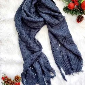 Feather Knit BOHO Scarf