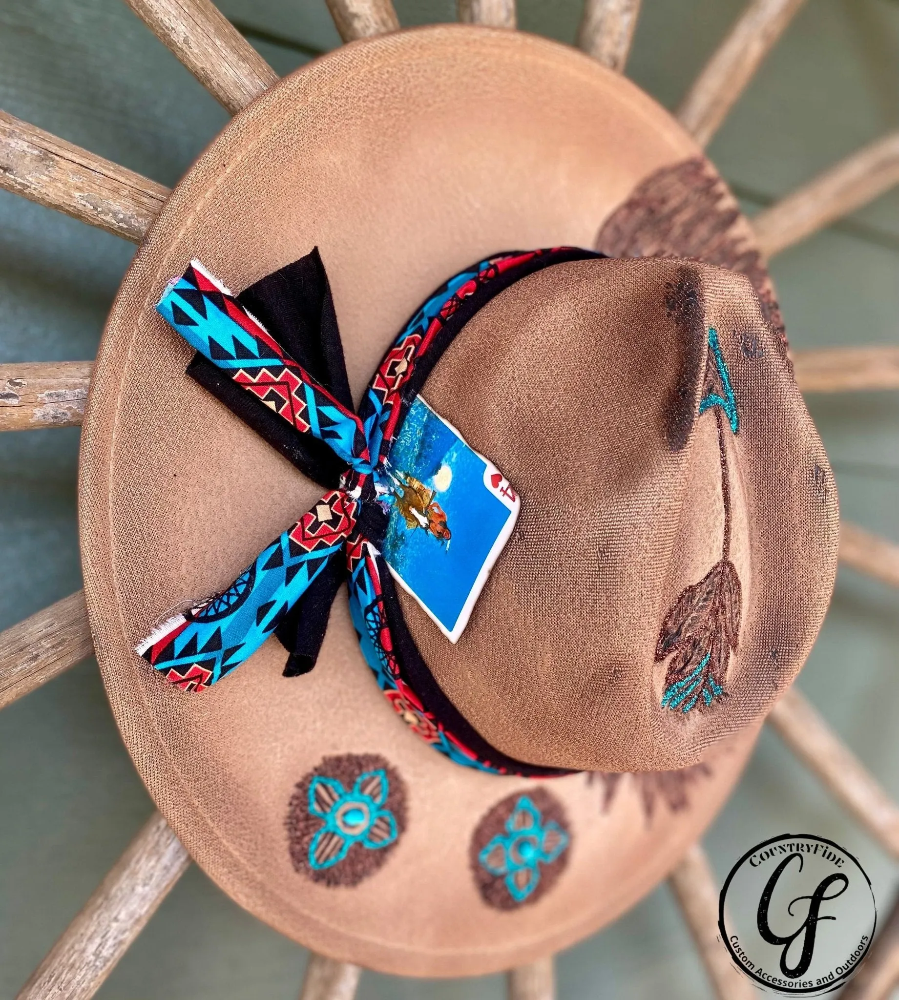FEATHERED INDIAN ARROW FEDORA