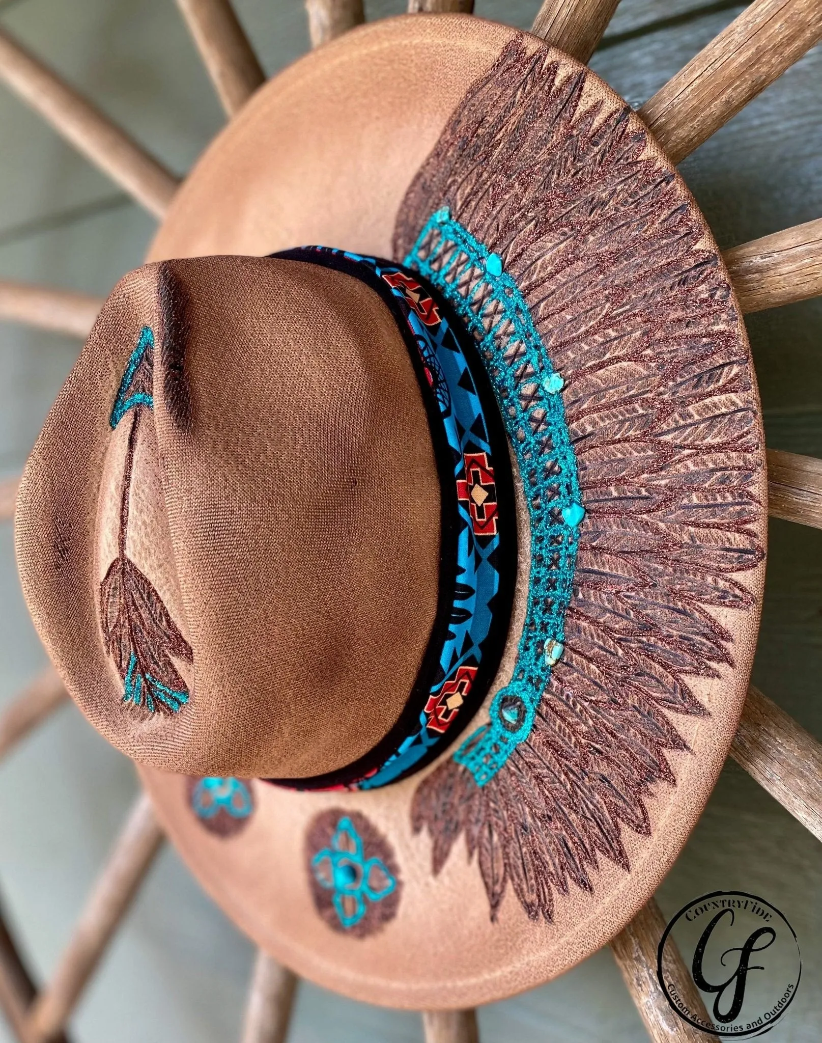 FEATHERED INDIAN ARROW FEDORA