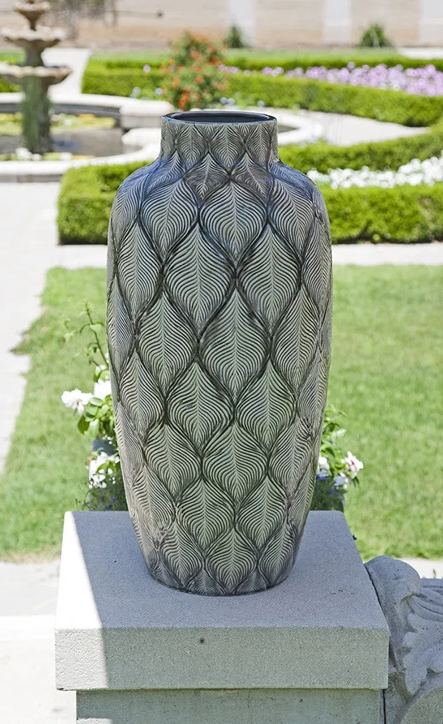 Feathered Oversize Vase