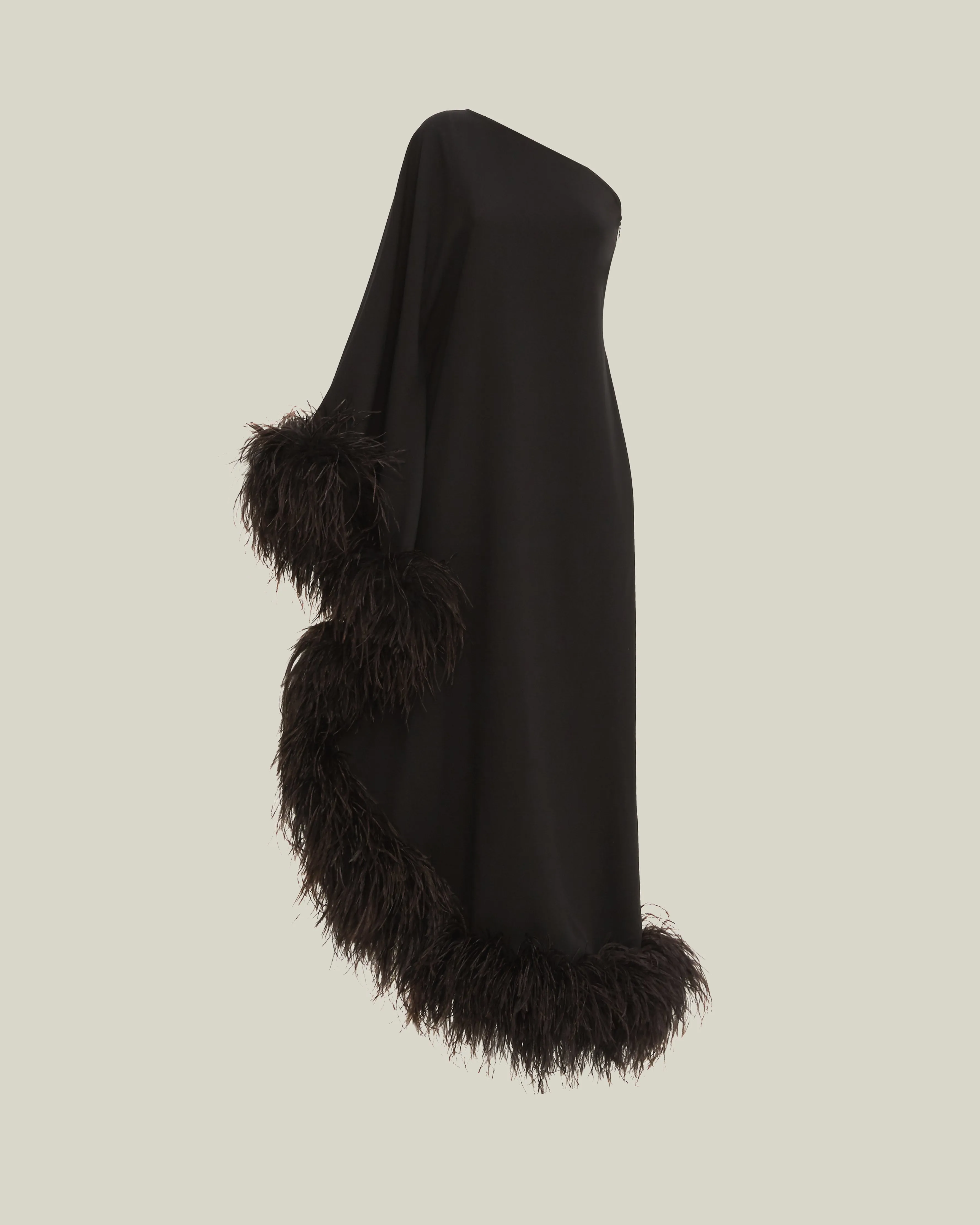 Feathered Ubud Dress in Black
