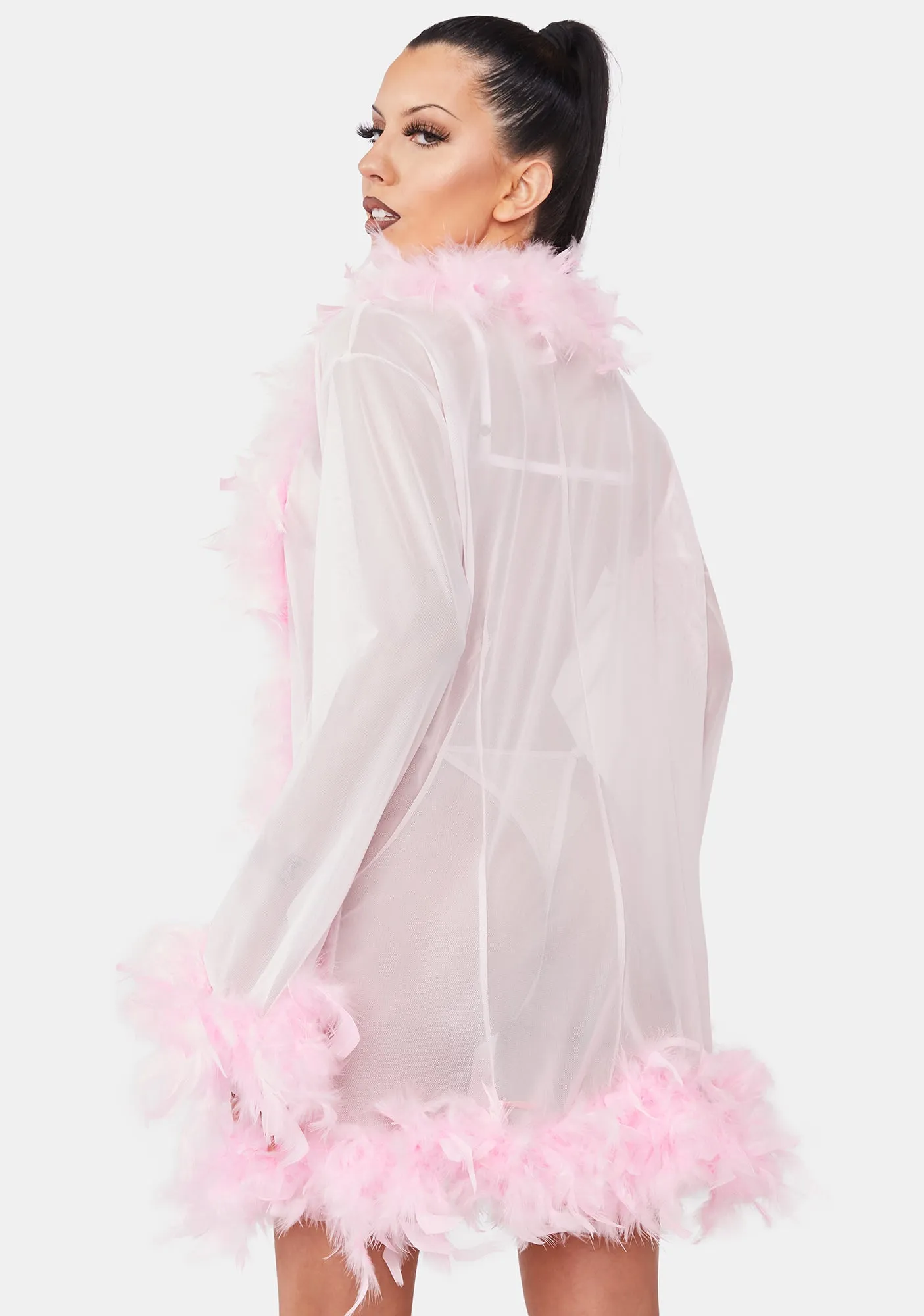 Flirty Nights Feathered Robe