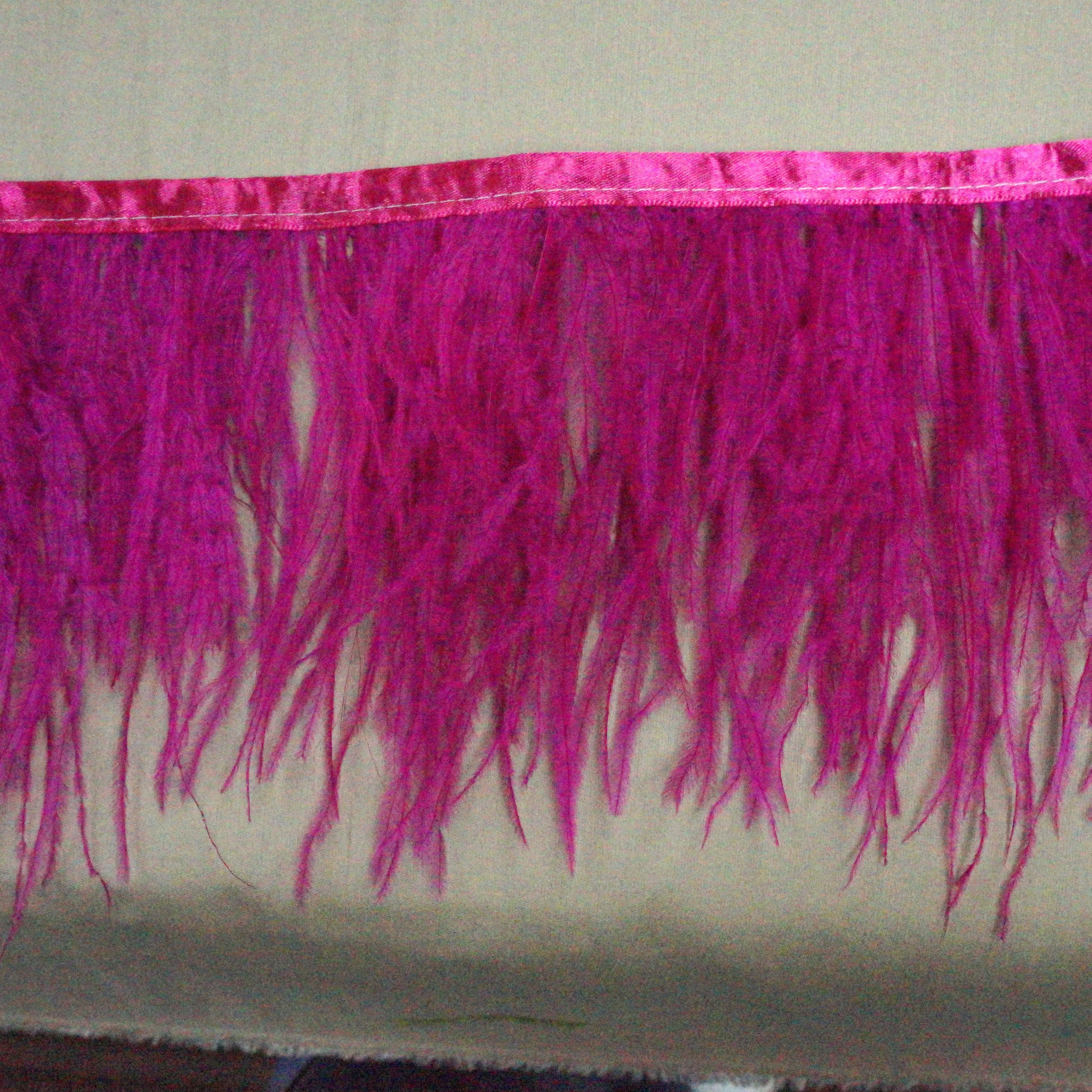 Fuchsia Ostrich Feather Trim 2 PLY