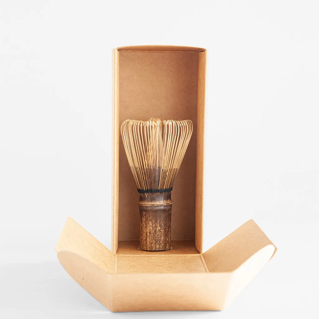 Handcrafted fine black bamboo matcha whisk (Chasen)