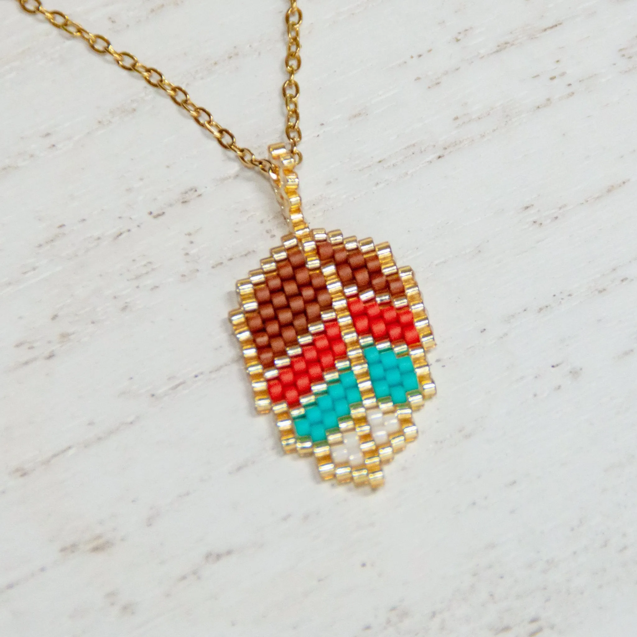 Harmony Leaf Beaded Necklace