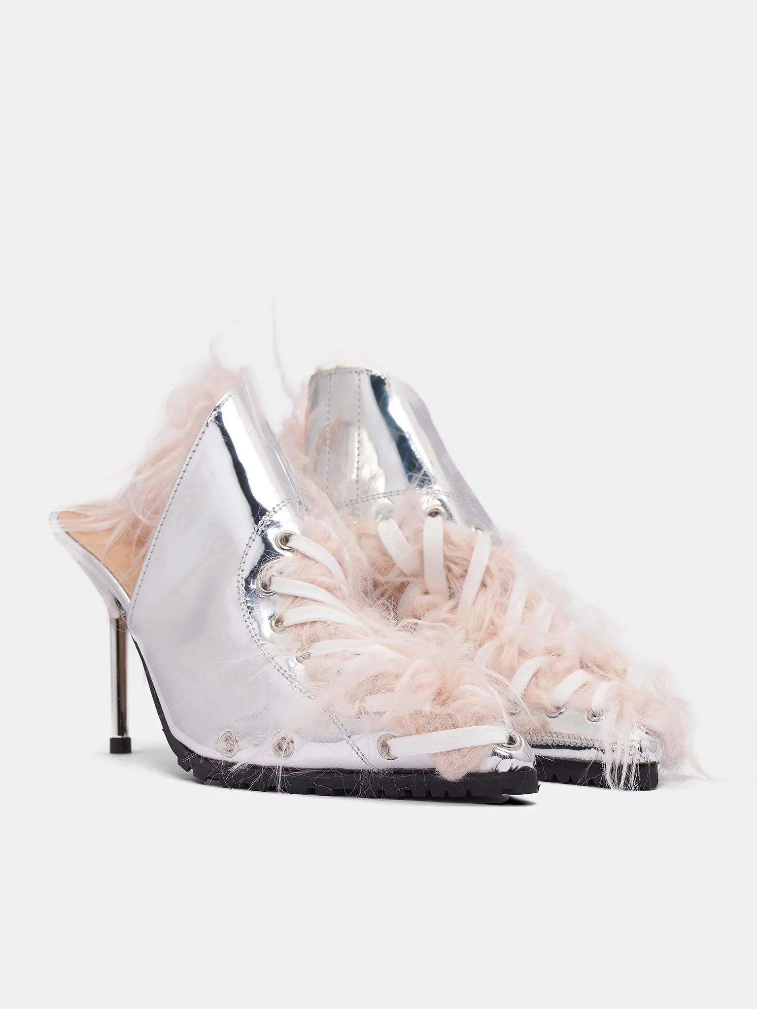 Heel Mule (1313101121-SILVER-ROSE)