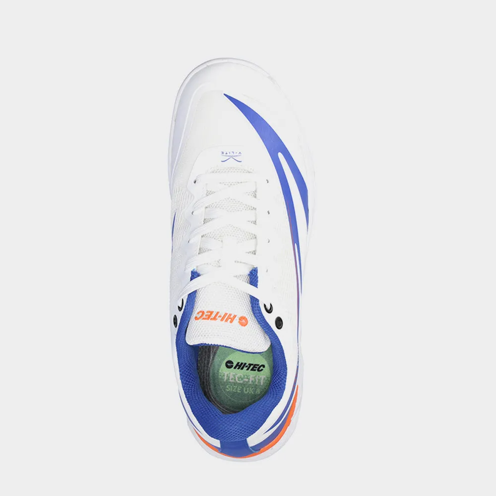 HI-Tec Mens Flash Court Tennis Shoe White/blue _ 183722 _ White
