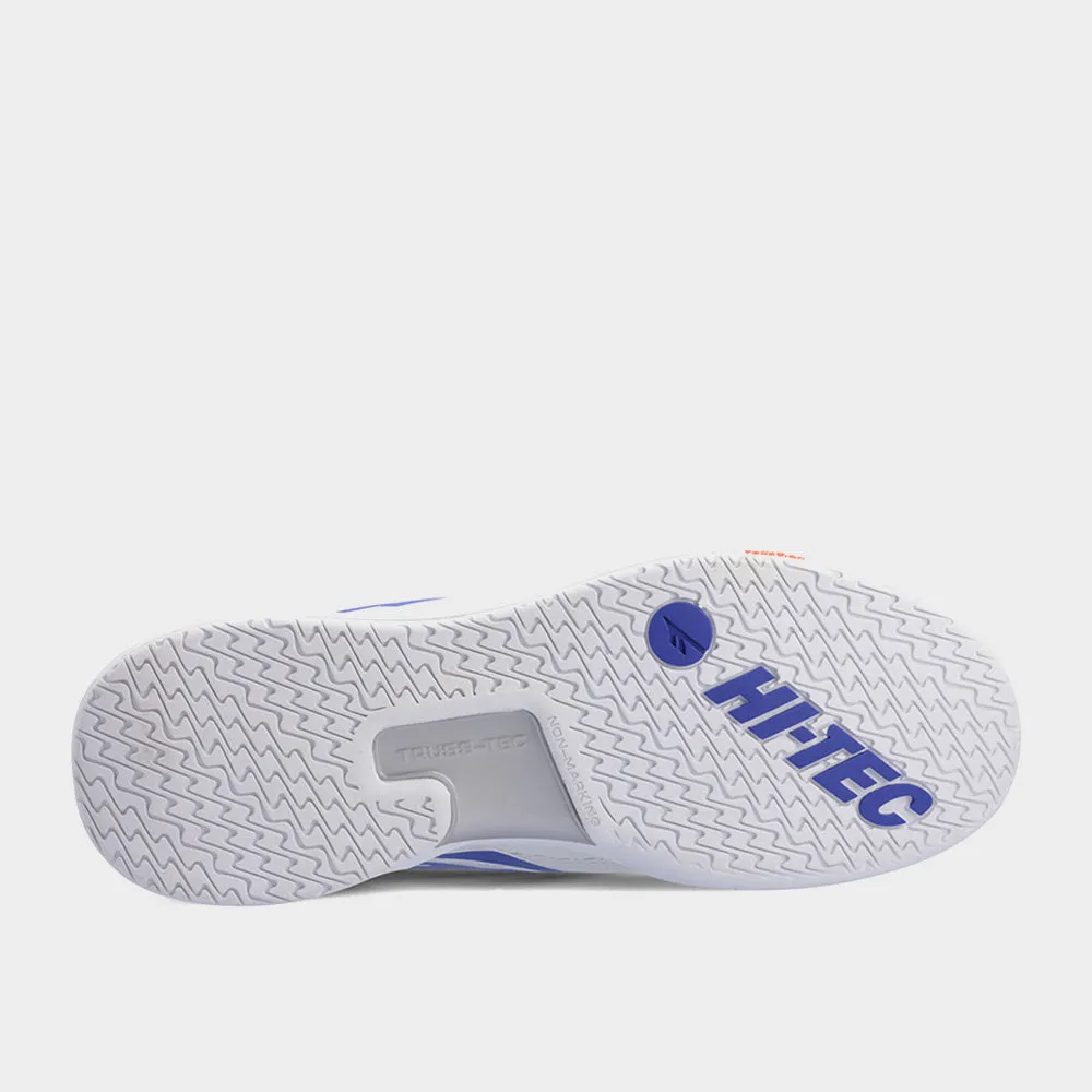 HI-Tec Mens Flash Court Tennis Shoe White/blue _ 183722 _ White