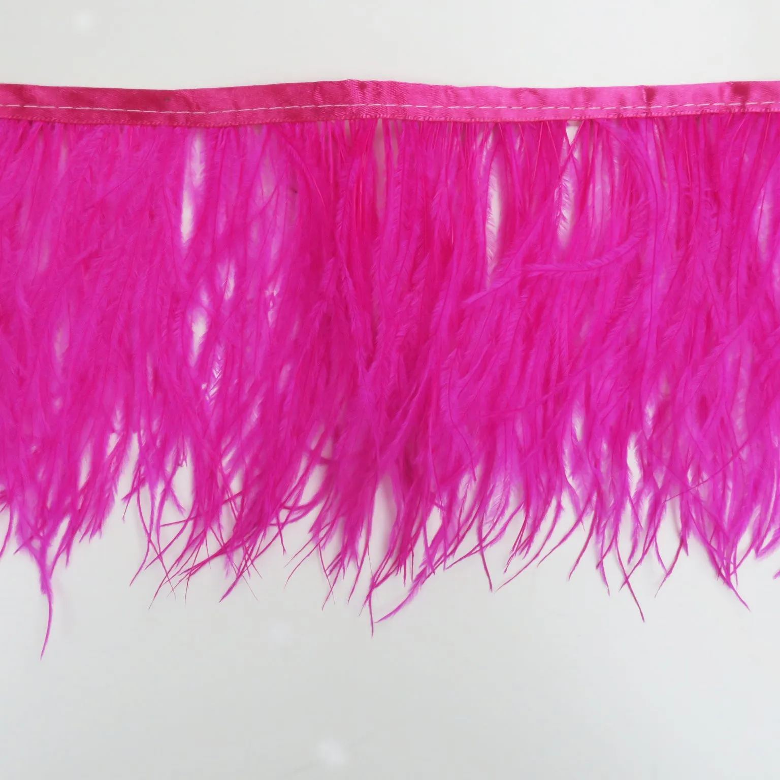 Hot Pink Ostrich Feather Trim 1 PLY