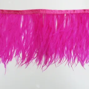 Hot Pink Ostrich Feather Trim 1 PLY