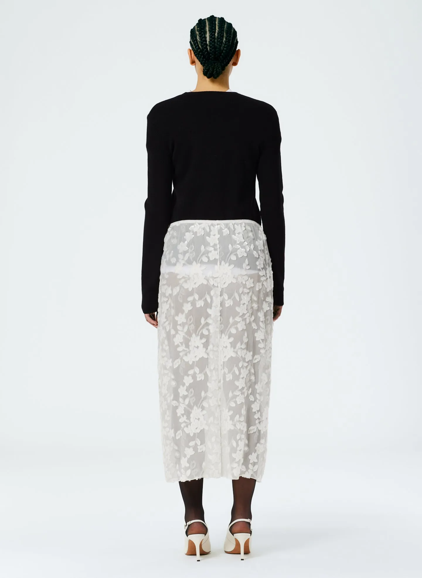 Ione Velvet Burnout Slip Skirt