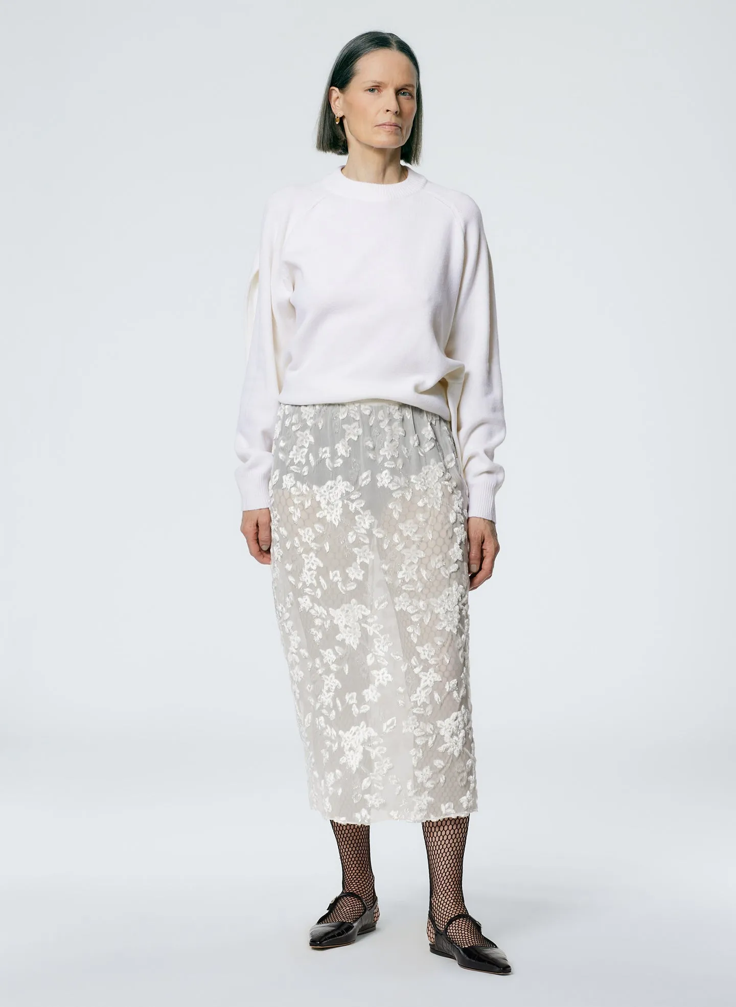 Ione Velvet Burnout Slip Skirt