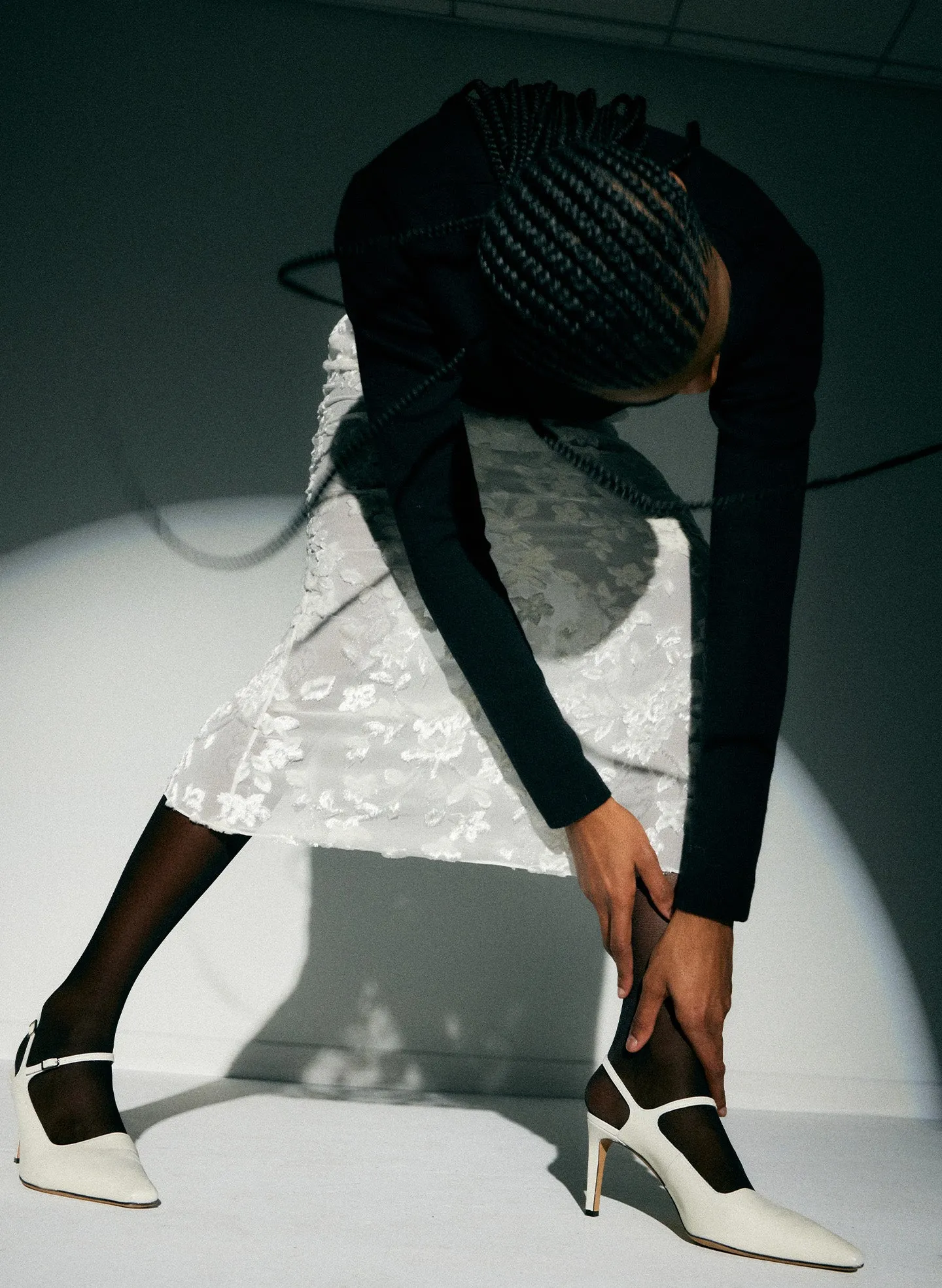 Ione Velvet Burnout Slip Skirt