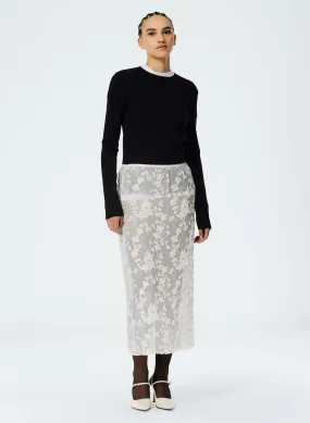Ione Velvet Burnout Slip Skirt