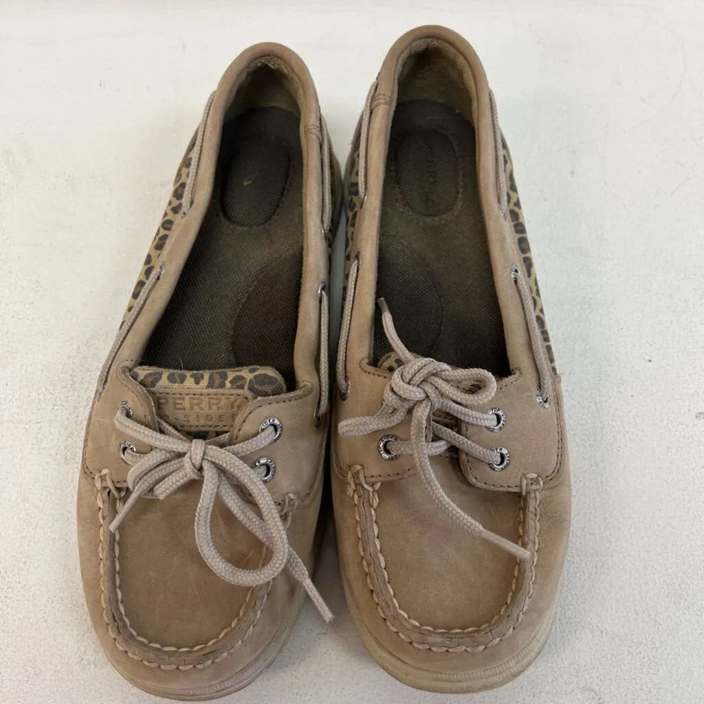 Light Brown/Cheetah Sperry Slip Ons 8.0M