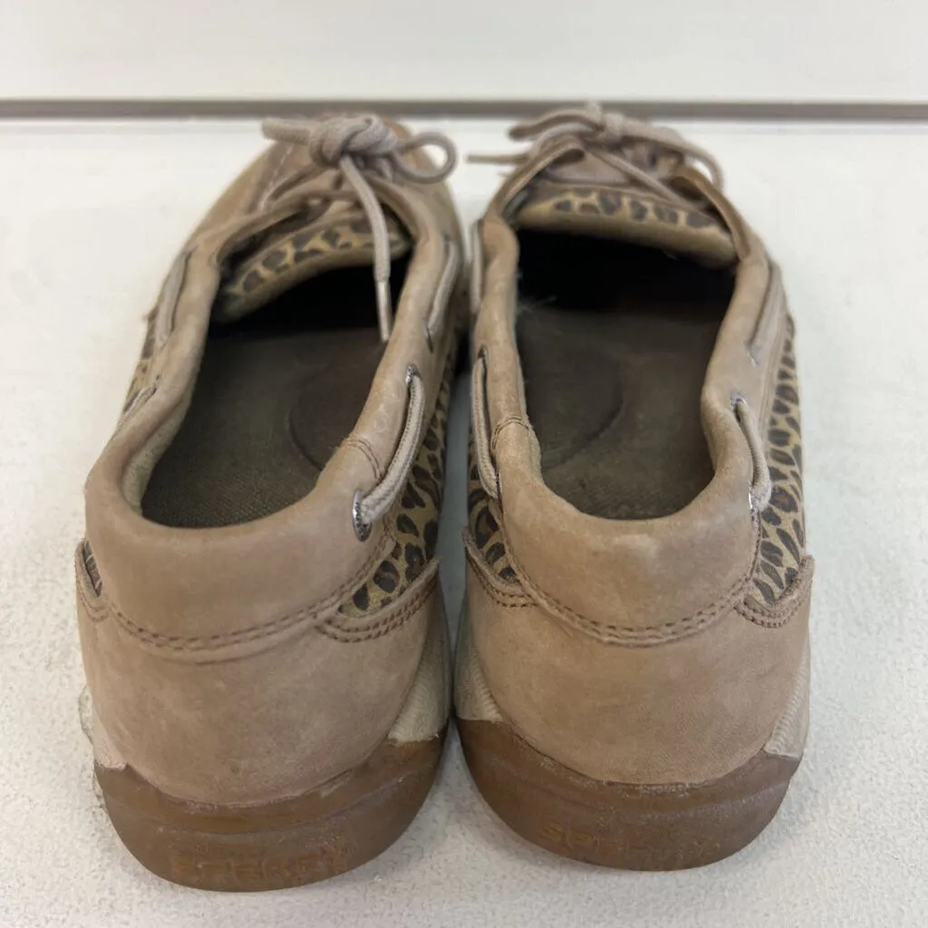 Light Brown/Cheetah Sperry Slip Ons 8.0M