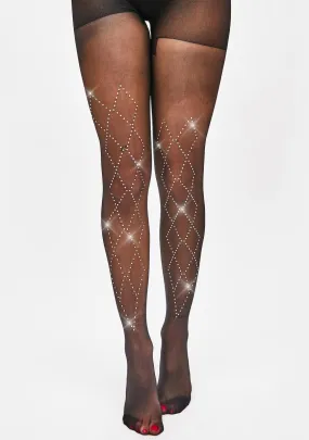 Looking Divine Rhinestone Tights