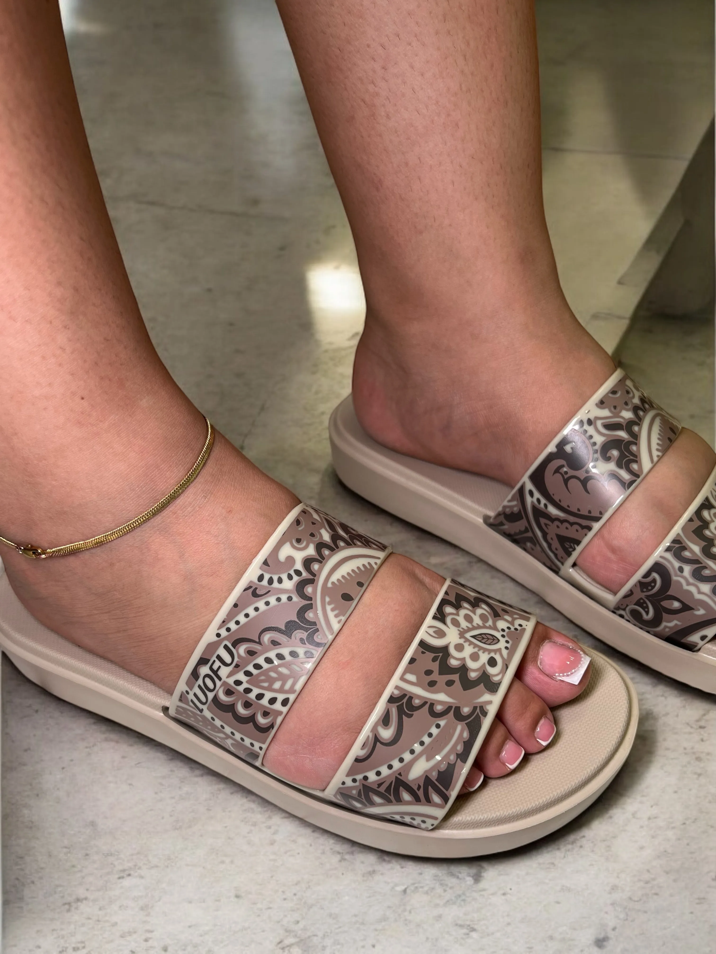 Luofu Bohemian Slide Sandals - Artistic Comfort for Every Step (GS)