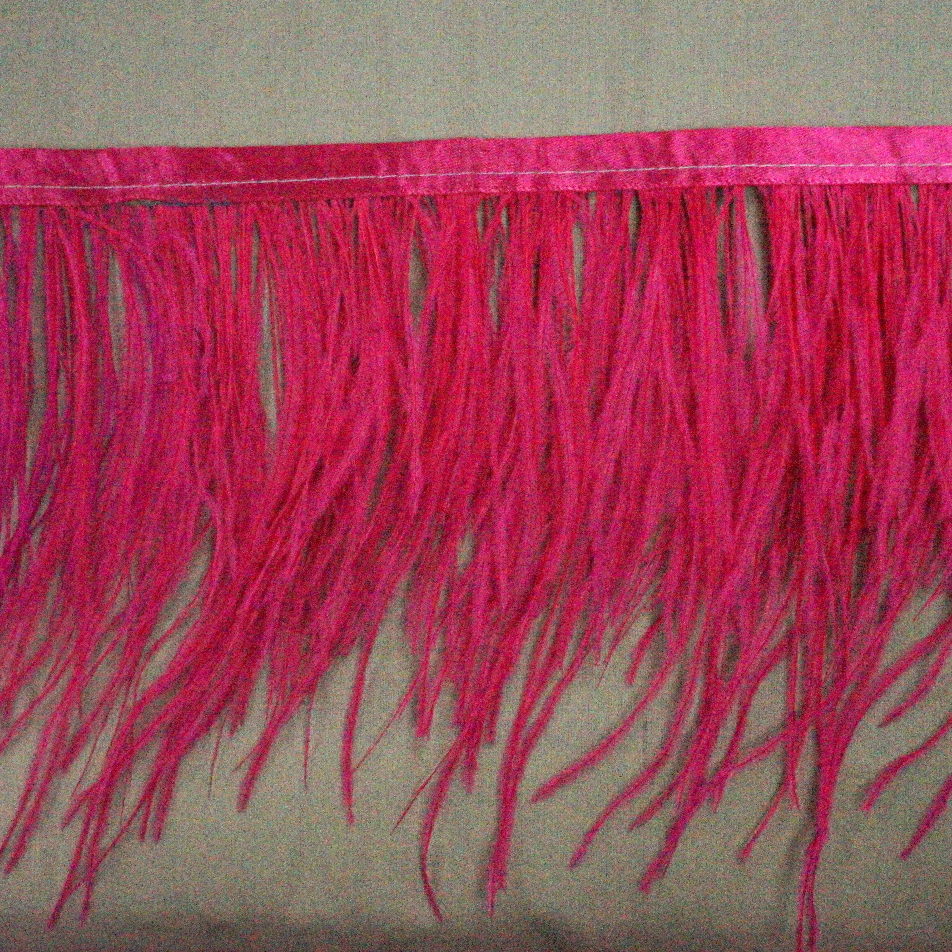 Magenta Ostrich Feather Trim 2 PLY