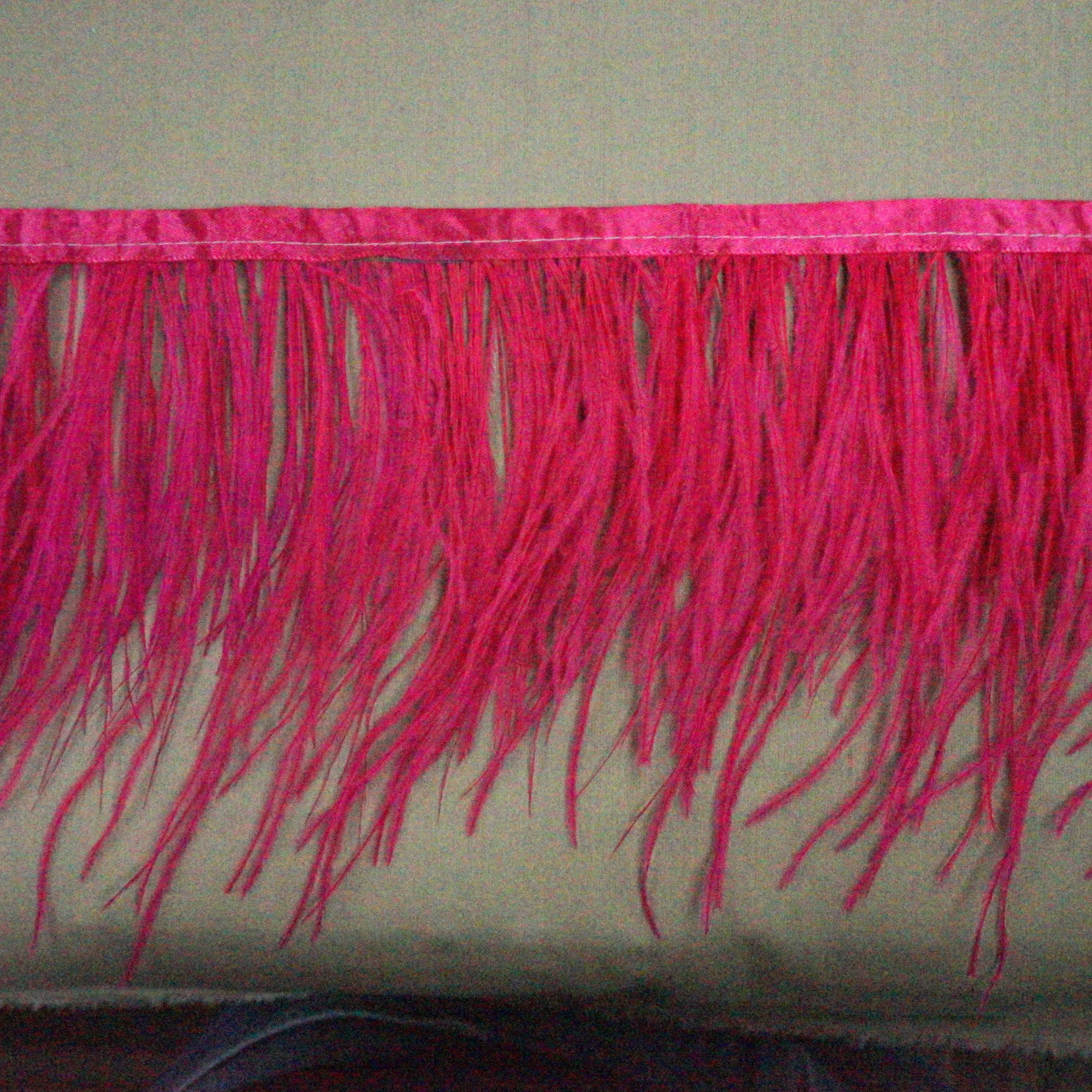 Magenta Ostrich Feather Trim 2 PLY